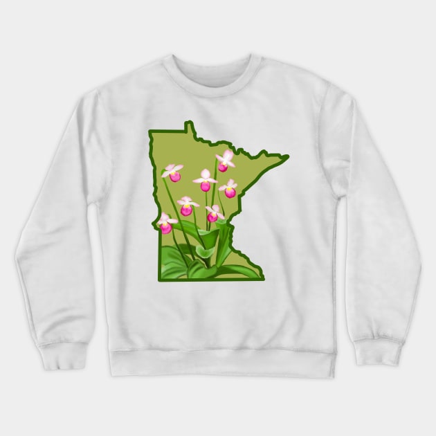 Minnesota state flower Crewneck Sweatshirt by avadoodle